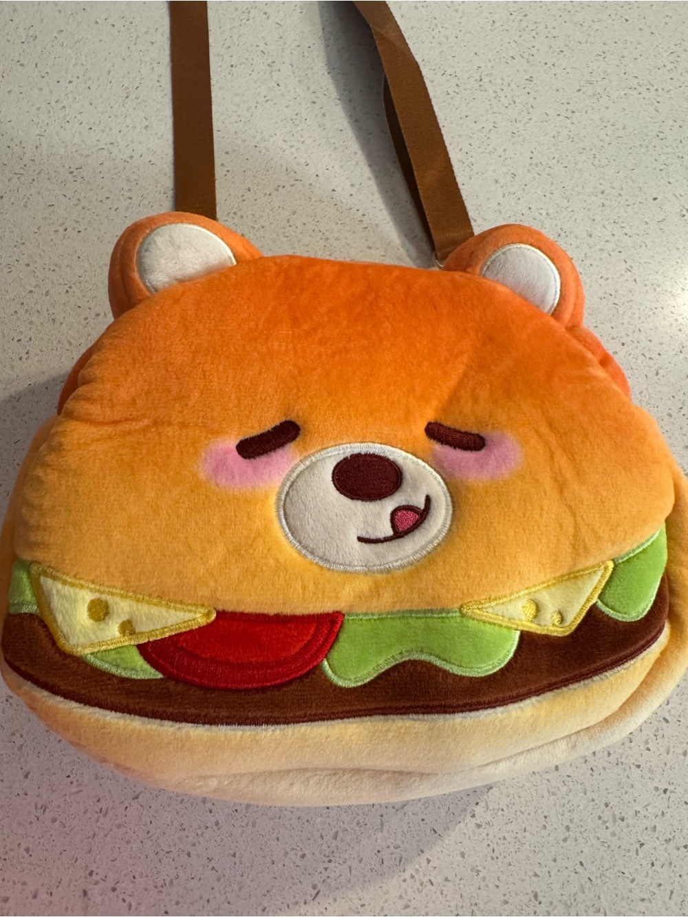 Hamburger Bear Crossbody, NWT